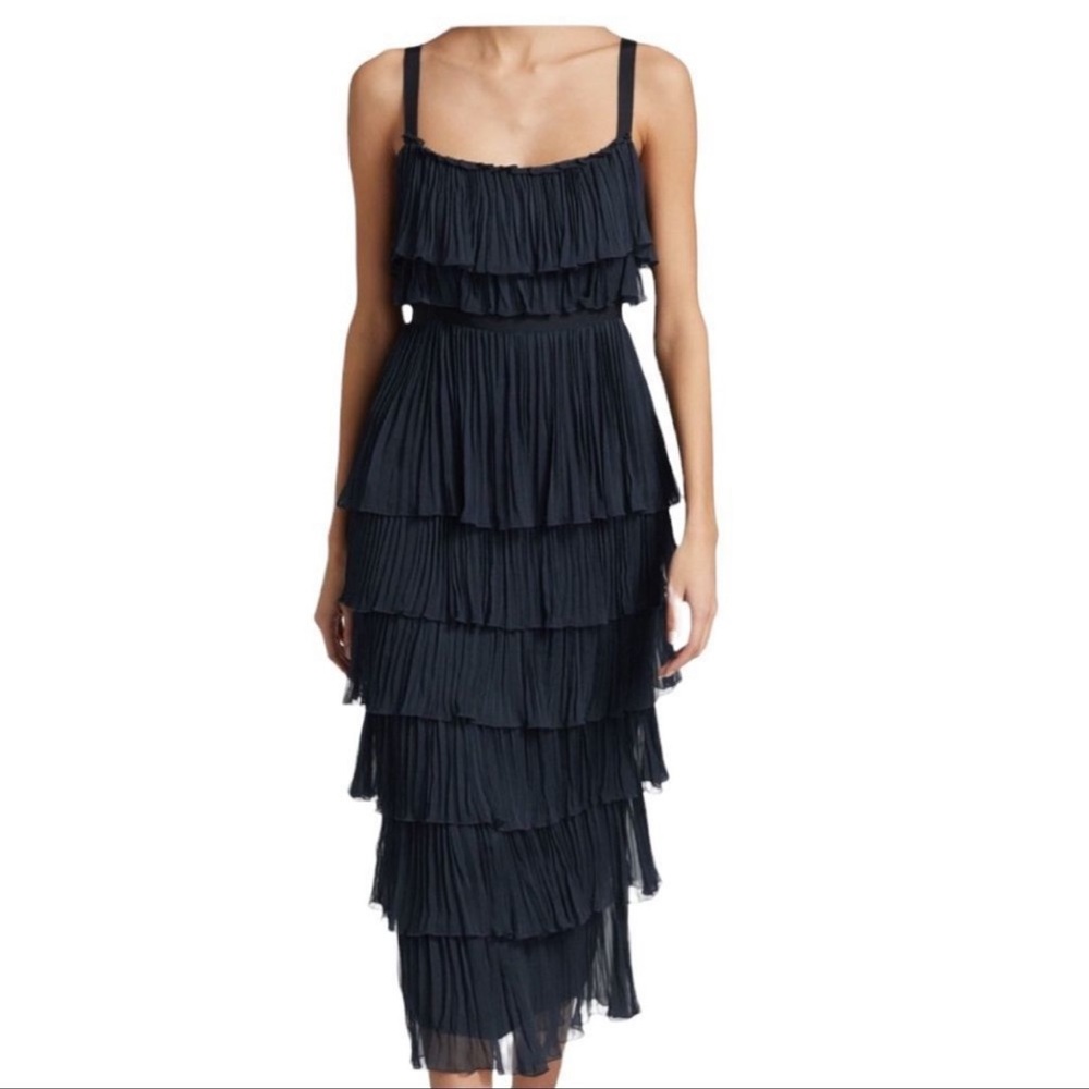 NWT CINQ A SEPT ELAINE TIERED DRESS
